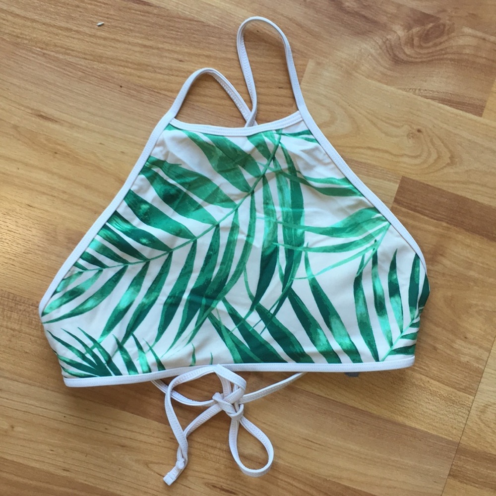 Aerie Bikini Tankini Swim Suit Top Size S Leaf